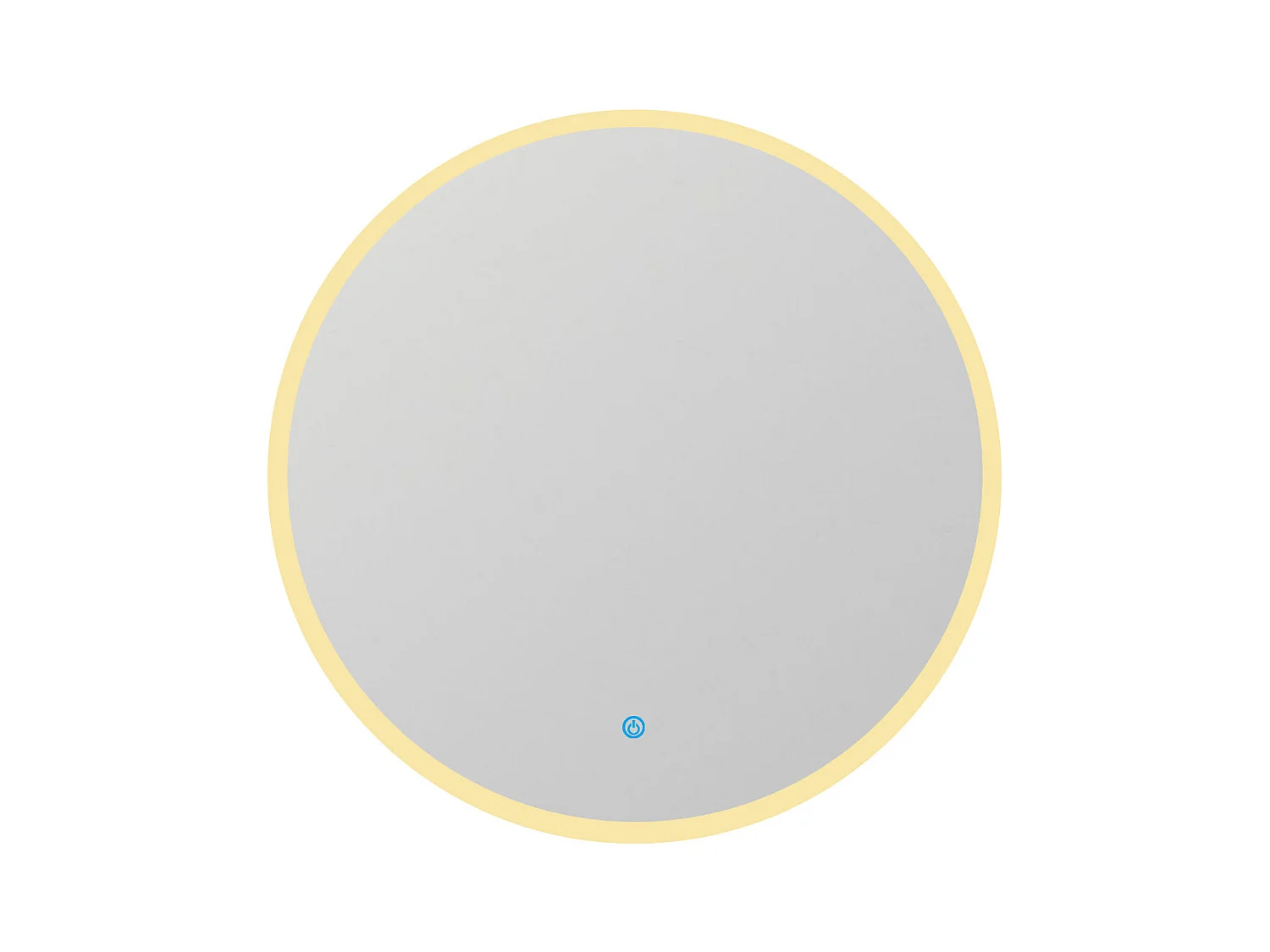 AICA Espejo de baño con iluminación LED Espejo redondo,60 cm, luz 3 colores, antivaho, brillo ajustable, memoria de apagado