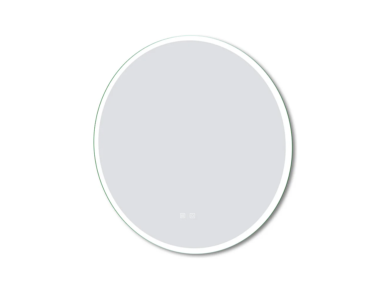 AICA Espejo de baño con iluminación LED Espejo redondo,80 cm, antivaho, brillo ajustable, memoria de apagado