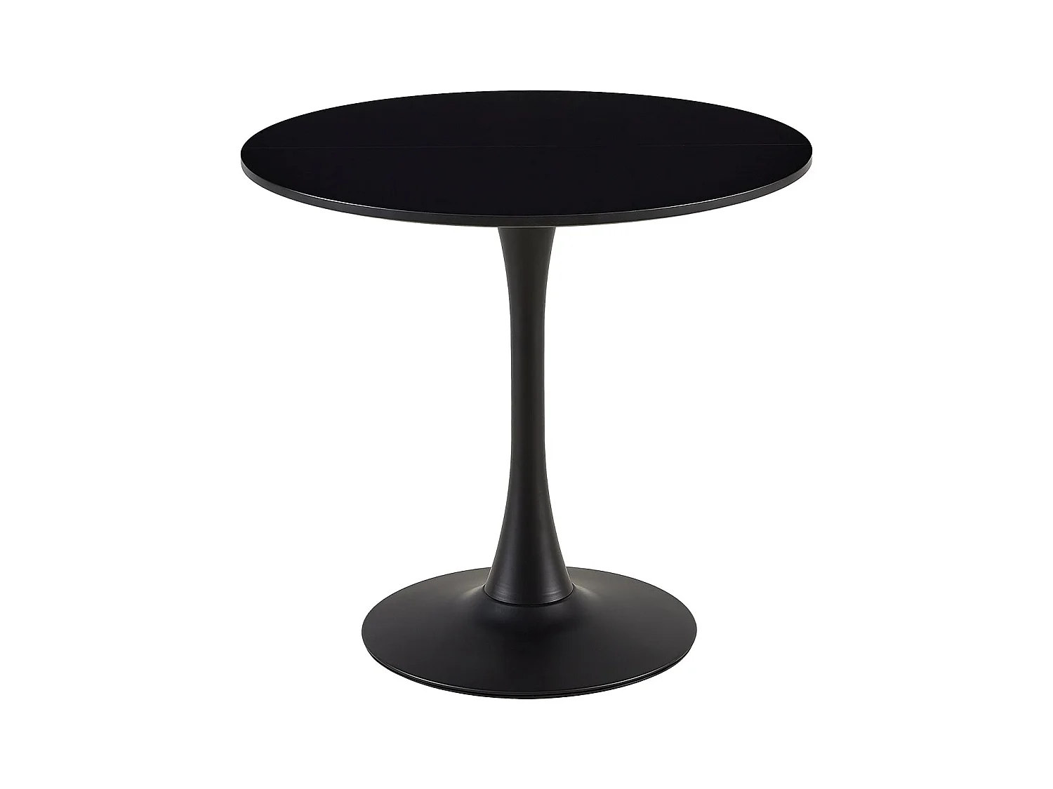 Table Ronde Noir Loisirs Table à Manger Scandinave Balcon Petite Table Ronde(Size:80x80x73cm)