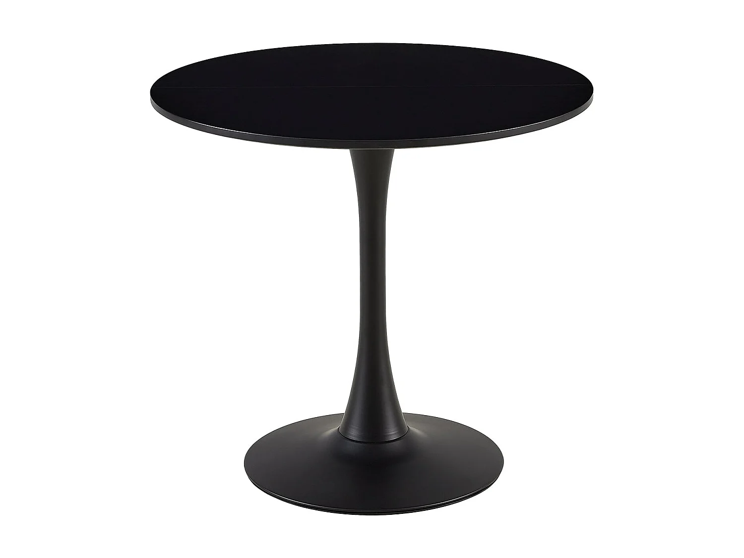 Table Ronde Noir Loisirs Table à Manger Scandinave Balcon Petite Table Ronde(Size:80x80x73cm)