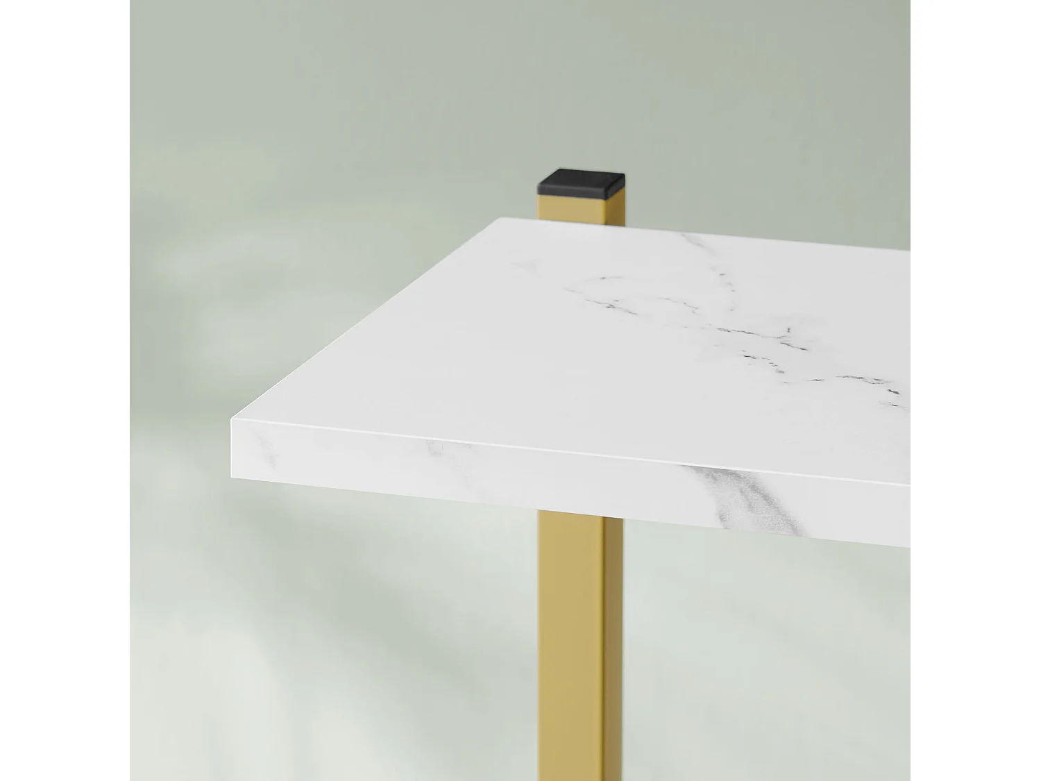 Valora Support à fleurs 6 étagères en marbre avec cadre en fer doré pour décoration