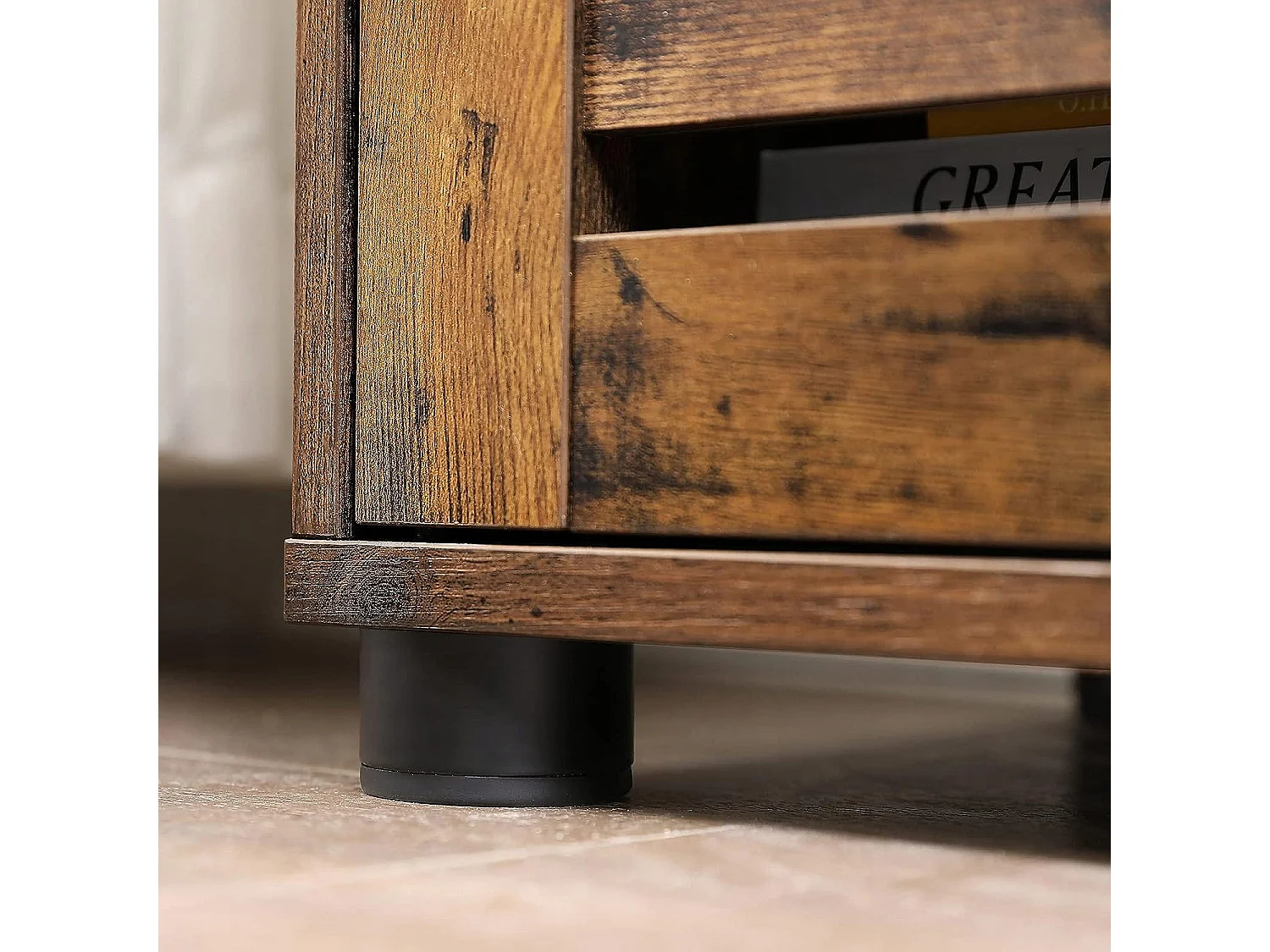 Mueble de baño rústico marrón Valora bajo lavabo estilo loft | duradero