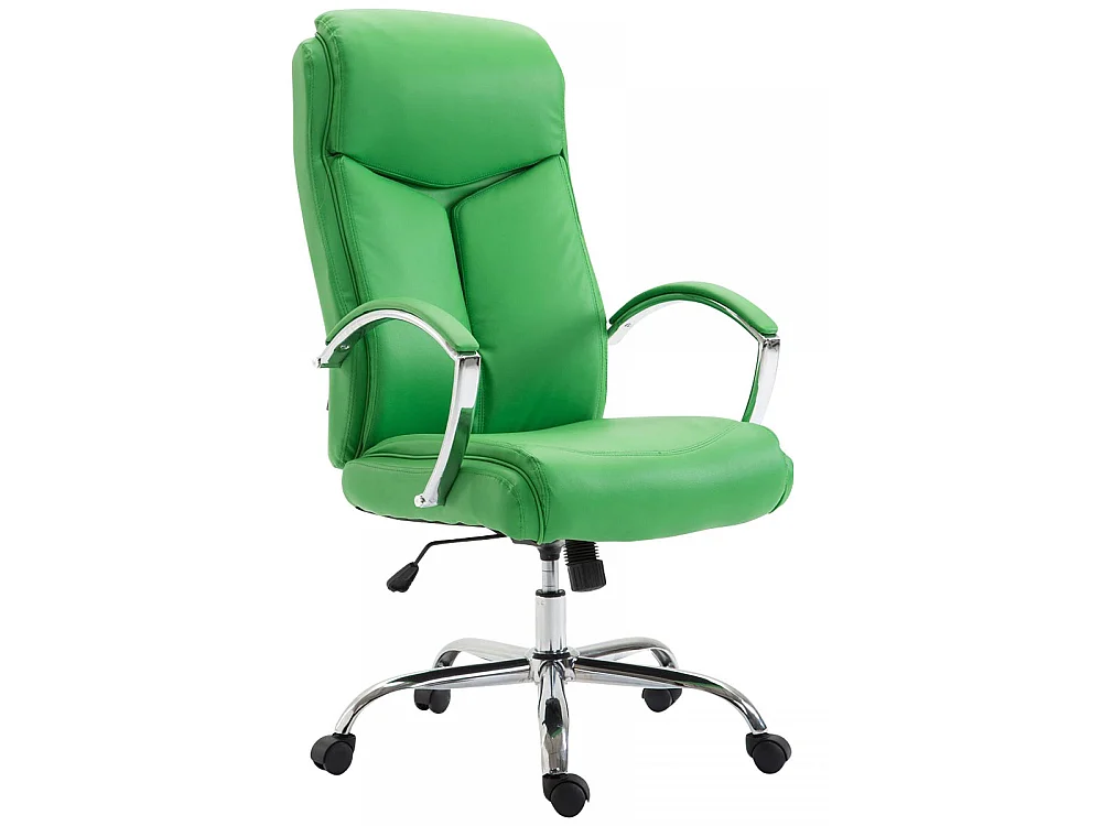 Chaise de bureau - Similicuir & Noir - Vert - XL Vaud