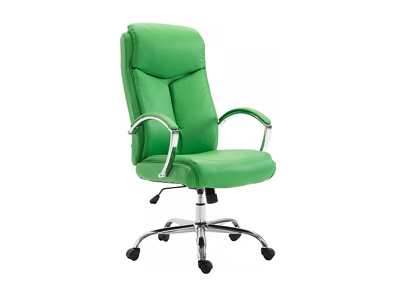 Chaise de bureau - Similicuir & Noir - Vert - XL Vaud