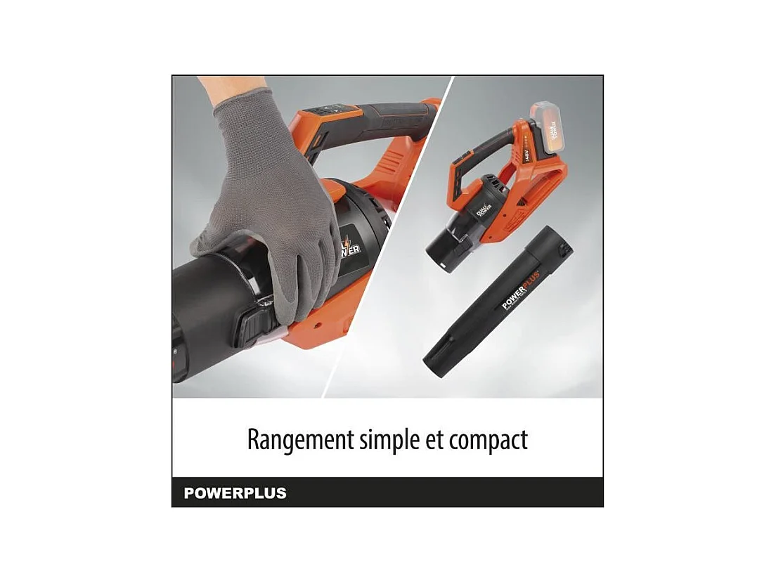 Souffleur de Feuilles a batterie 40V Dual Power POWDPG7526 - moteur brushless - Livré sans batterie ni chargeur