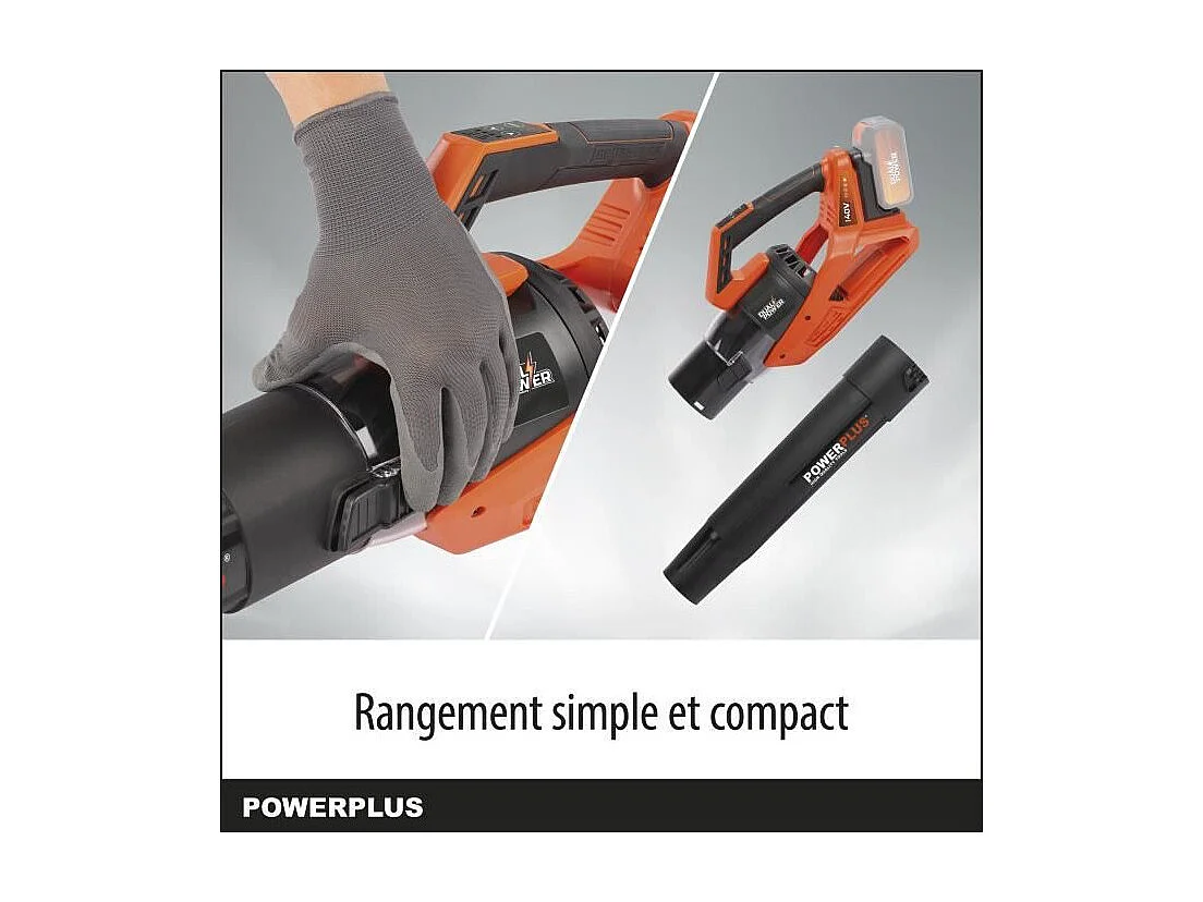 Souffleur de Feuilles a batterie 40V Dual Power POWDPG7526 - moteur brushless - Livré sans batterie ni chargeur