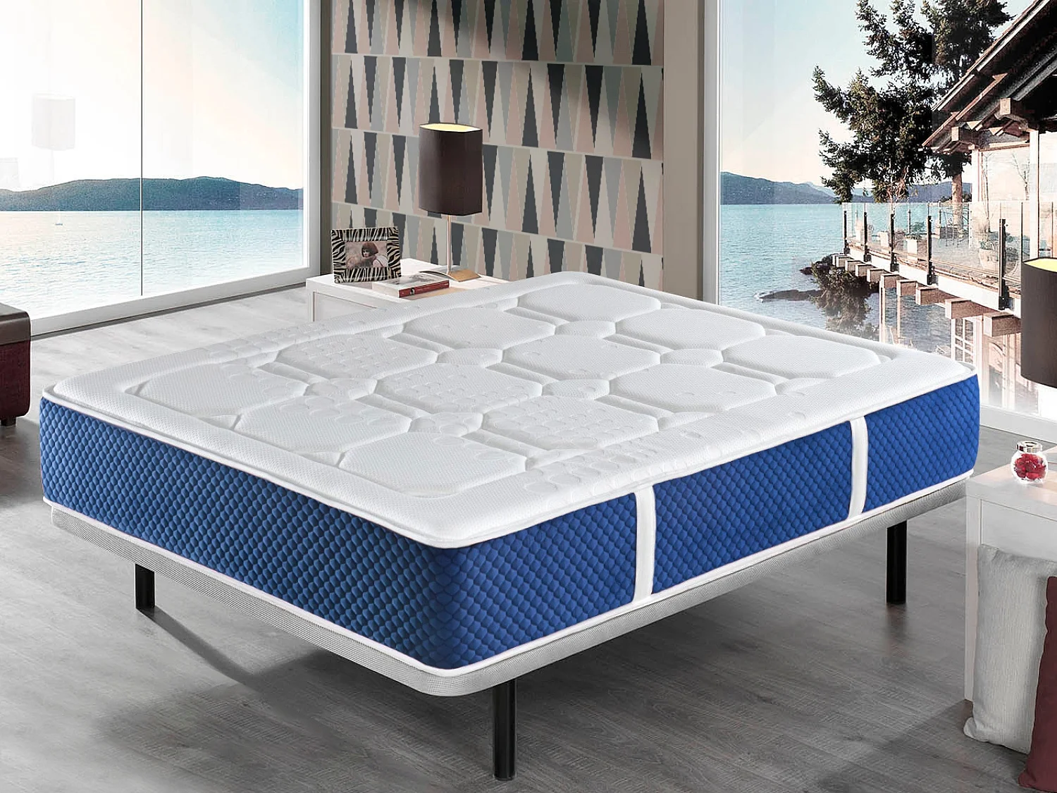 Matelas Viscoélastique IVORY 140x190 cm - Hauteur 30 cm .Fabriqué en Europe