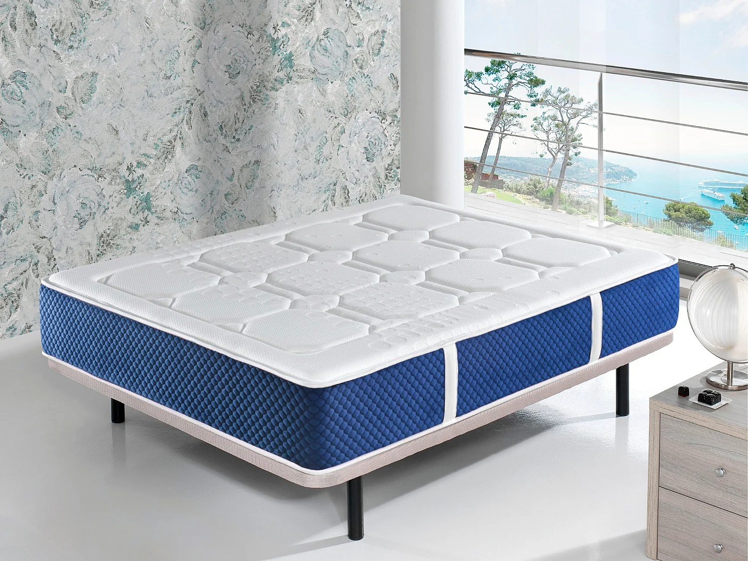 Colchão viscoelástico IVORY 135x190 cm - altura 30 cm. Fabricado na Europa