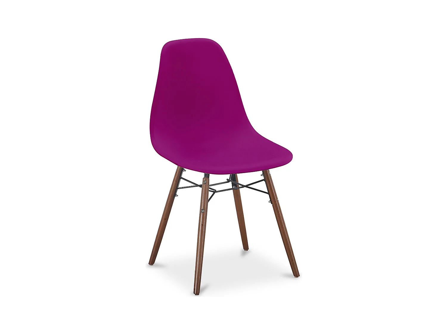 Chaises de Salle à Manger - Design Scandinave - Pieds en Bois Foncé - Skögur Mauve