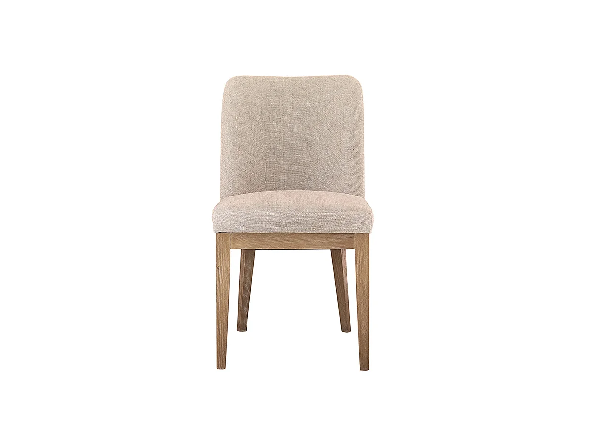 Silla de roble macizo y lino