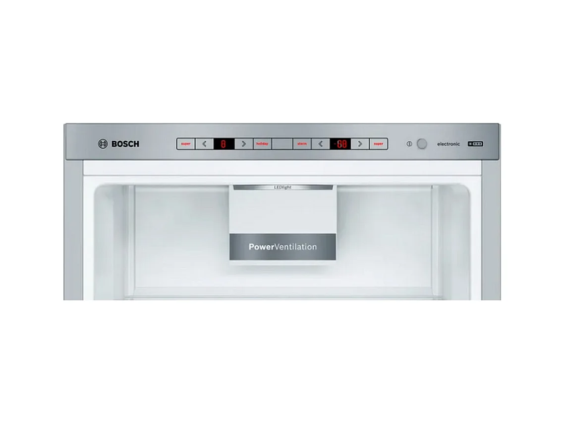 Bosch Réfrigérateur combiné 60cm 308l metal look - KGE36ALCA