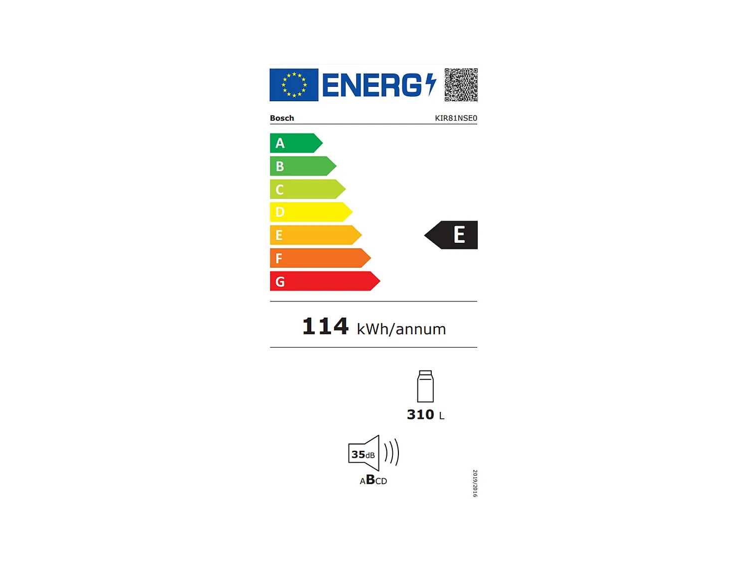 Bosch Réfrigérateur 1 porte intégrable à glissières 310l - KIR81NSE0