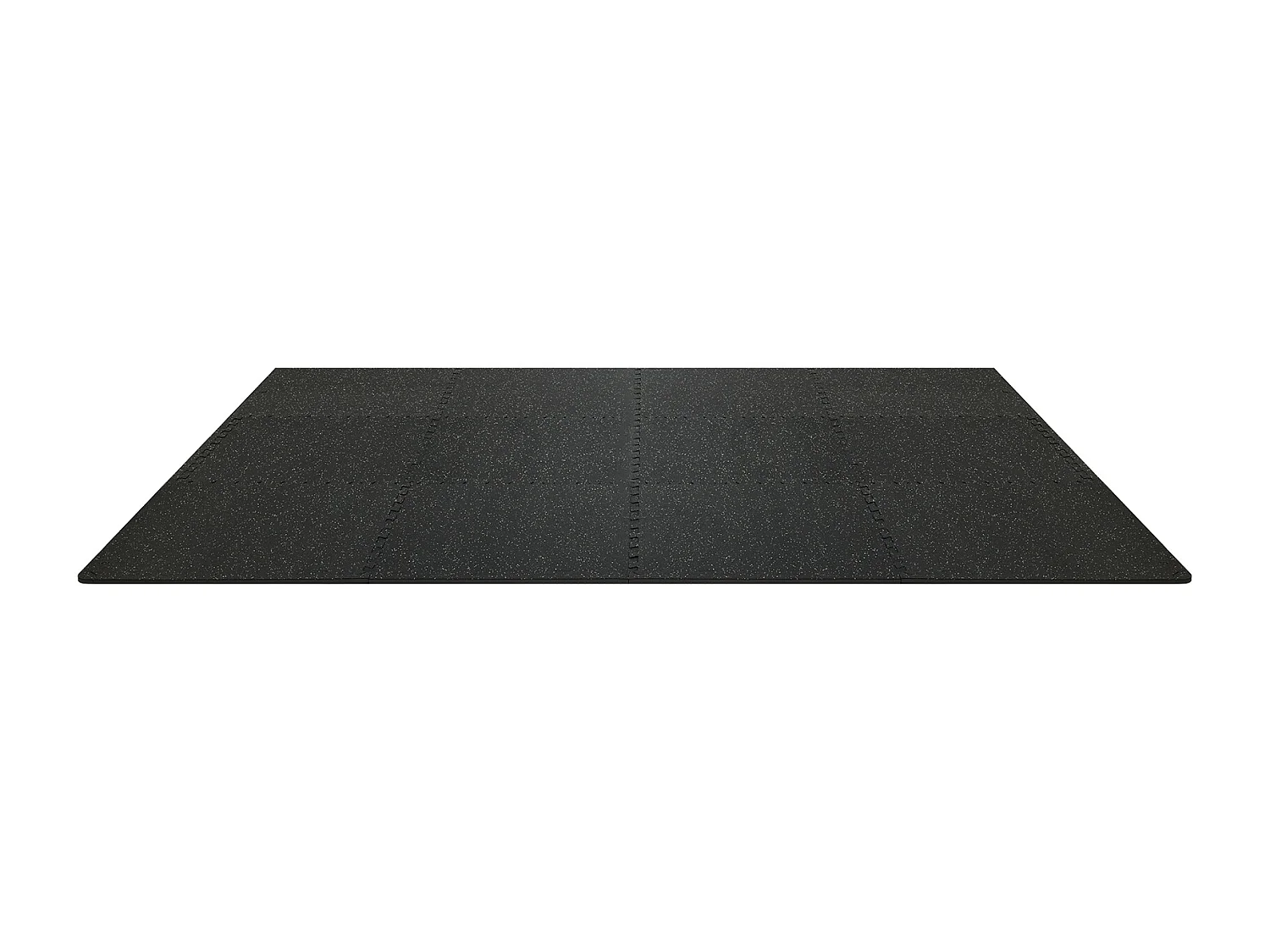 Alfombra de Caucho SucceBuy para Fitness, 12 Piezas, 1.27 cm de Espesor, 60.96 x 60.96 cm, Negro-Gris Reducción de Sonido y Ruido