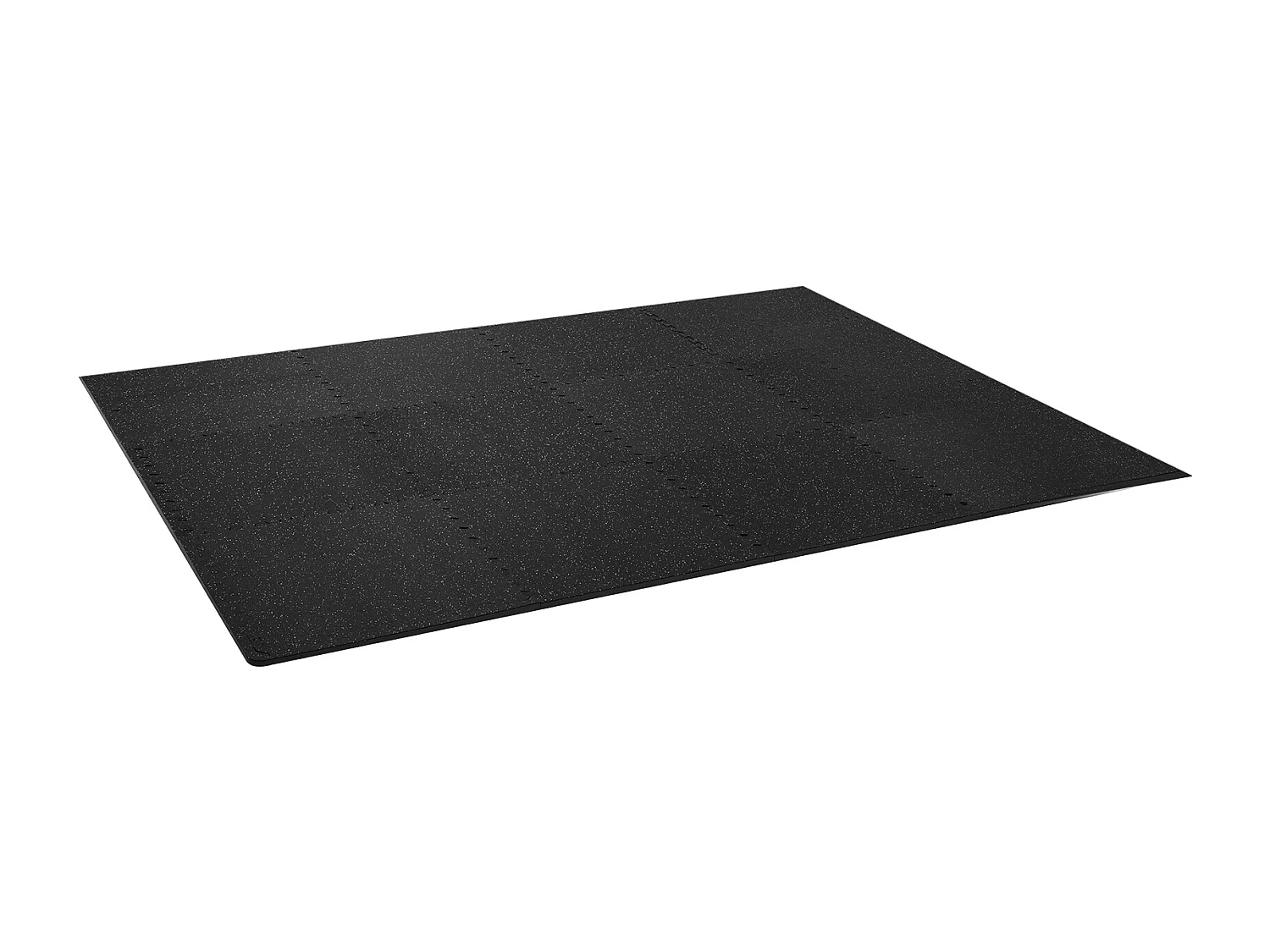Alfombra de Caucho SucceBuy para Fitness, 12 Piezas, 1.27 cm de Espesor, 60.96 x 60.96 cm, Negro-Gris Reducción de Sonido y Ruido