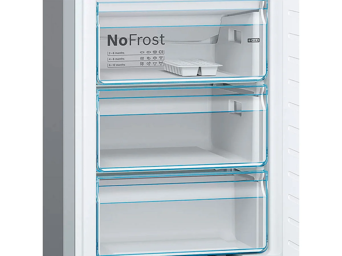 Frigorífico combi Bosch KGN36VLEA No Frost 326L tecnología Inverter E inox 186 cm