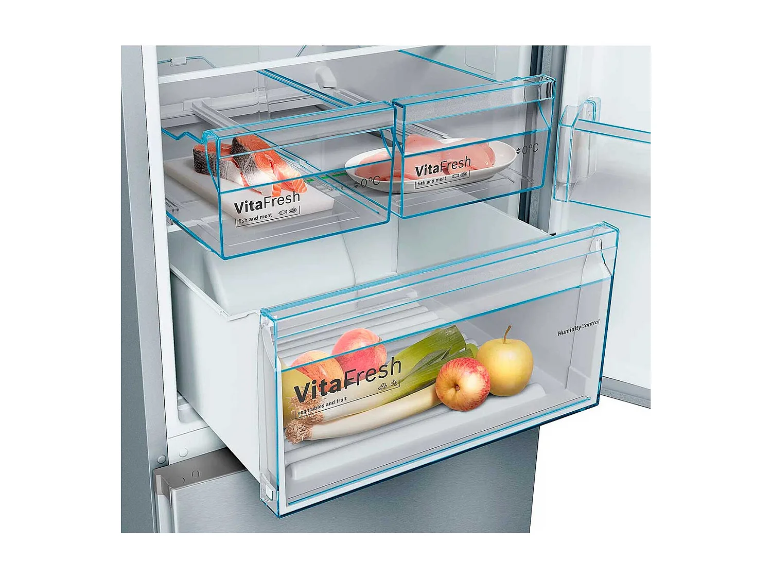 Frigorífico combi Bosch KGN36VLEA No Frost 326L tecnología Inverter E inox 186 cm