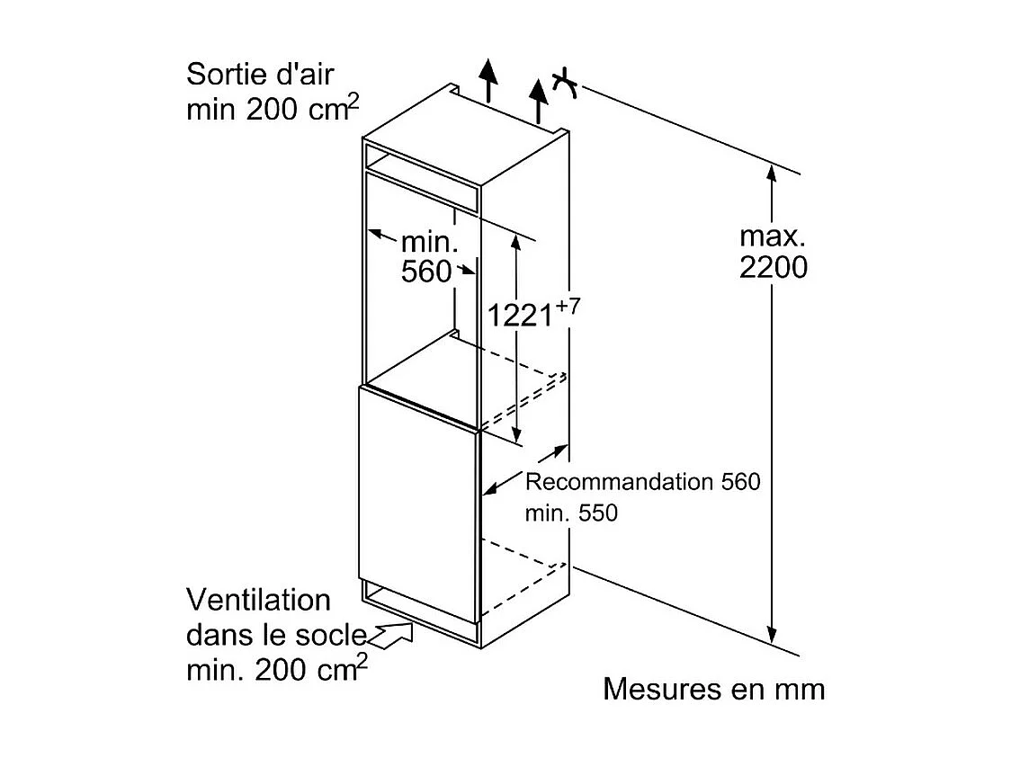 Réfrigérateurs 1 porte BOSCH E, KIR41VFE0