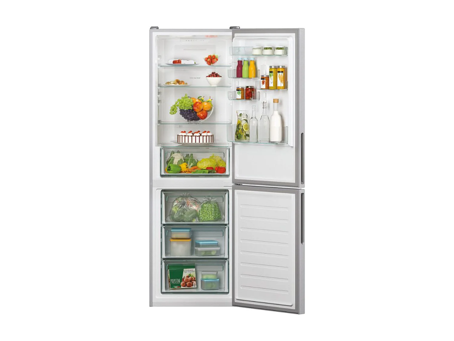 Frigorífico combi Candy Fresco CCE3T618FS No Frost 342L WiFi F inox 185 cm