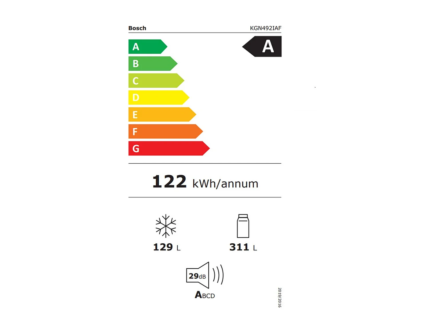 Bosch Serie 4 KGN492IAF , Frigorifero combinato da libera installazione, 203 x 70 cm, Acciaio spazzolato anti-impronta Classe A