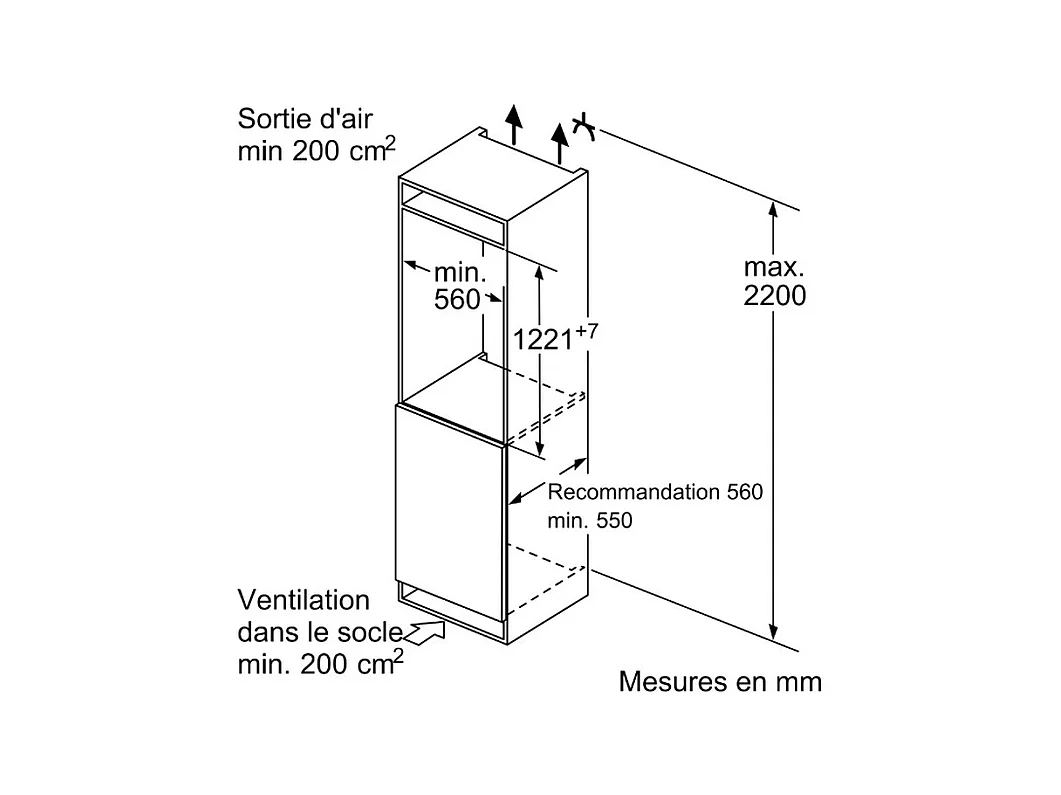 Réfrigérateurs 1 porte BOSCH, KIL42NSE0