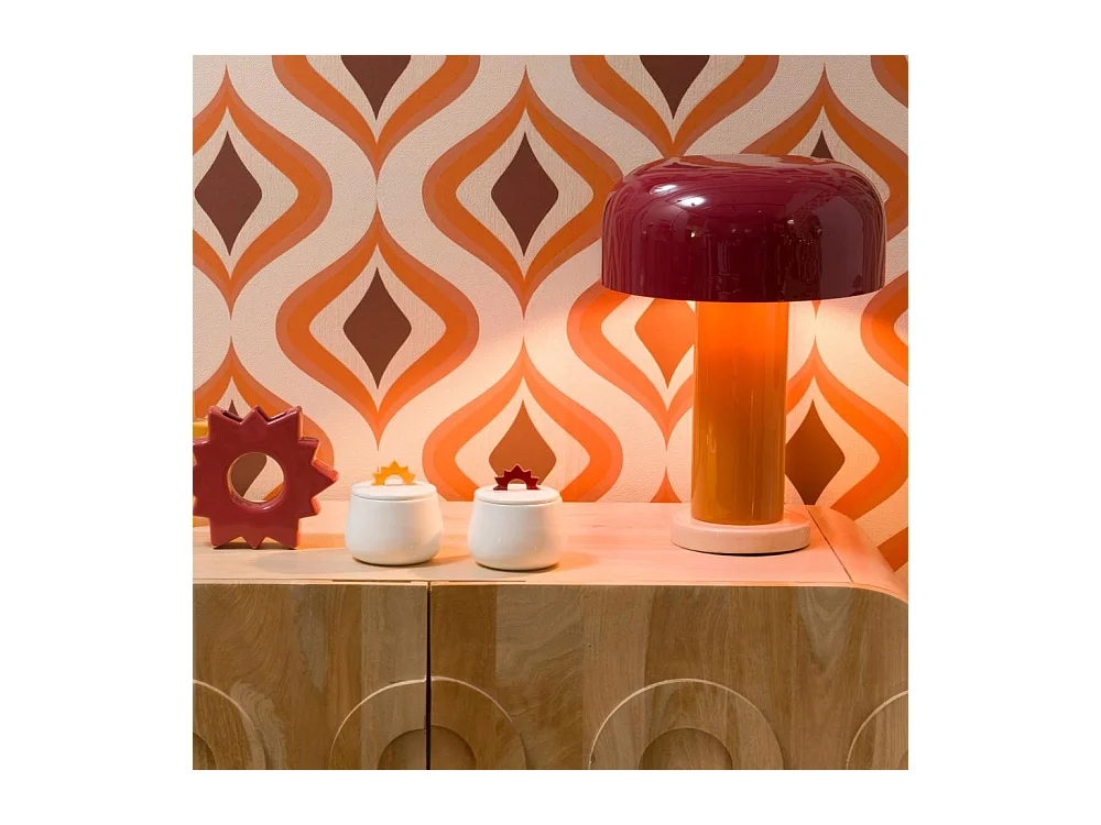 Lampe Janice orange en métal