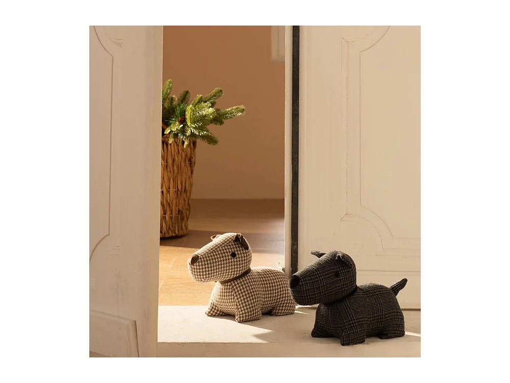 Cale-porte Westie taupe