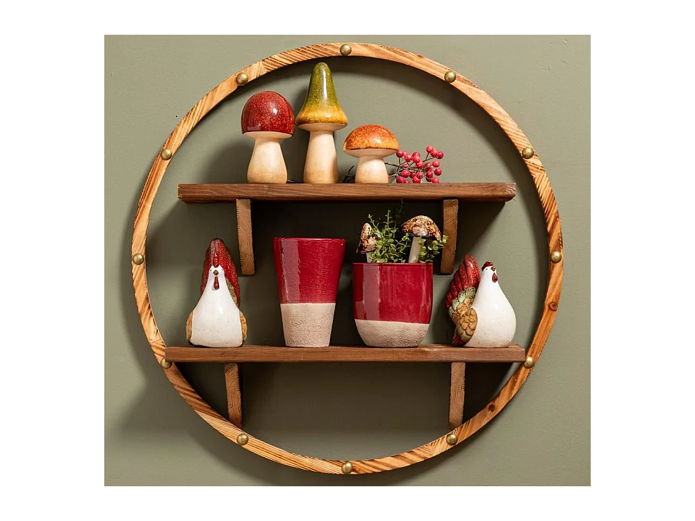 Champignon Terracotta rouge 17 cm