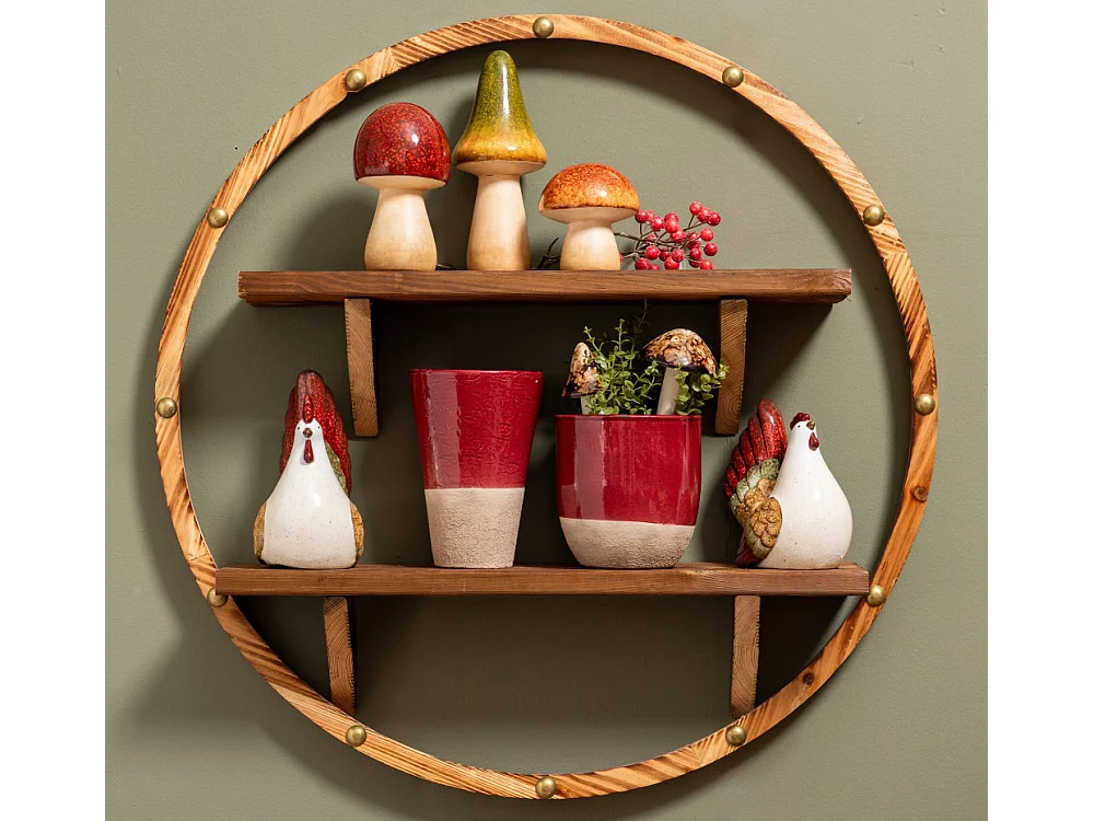 Champignon Terracotta rouge 17 cm