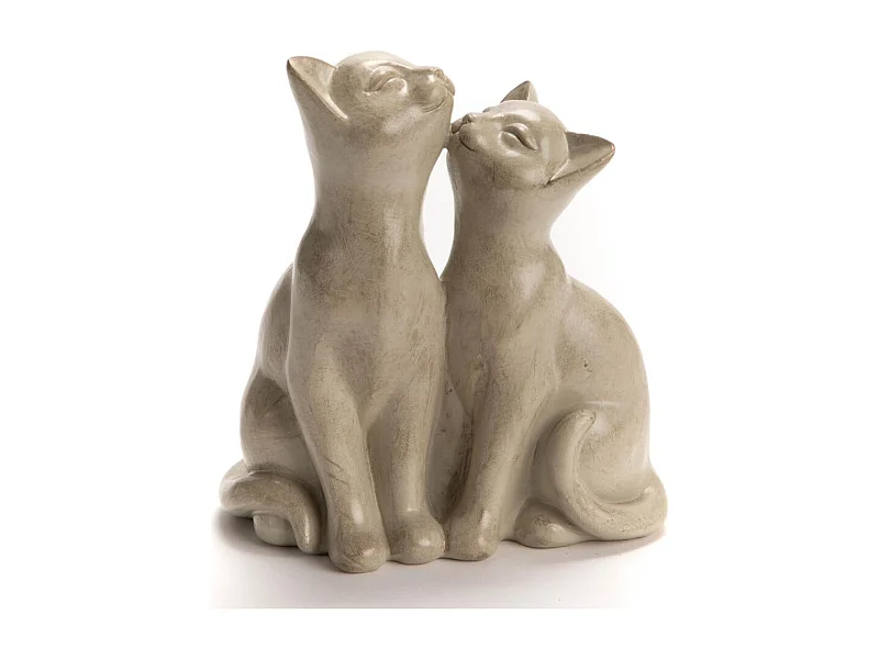 Couple chat Bisous crème