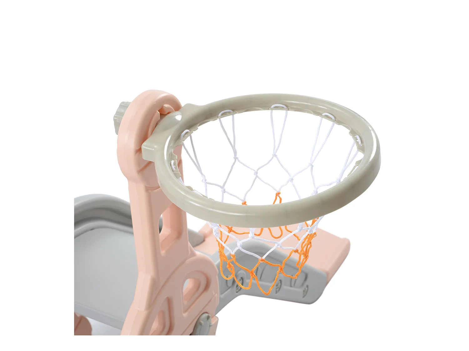 Toboggan pour Enfant 4 en 1 avec Swing, Panier de Basket, Aire de Jeux intérieure et extérieure, Ensemble de Toboggan pour Enfants