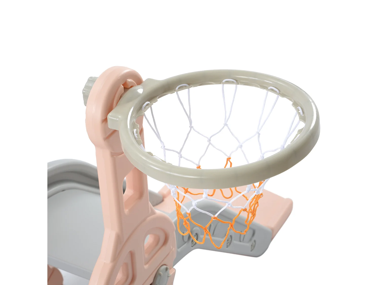 Toboggan pour Enfant 4 en 1 avec Swing, Panier de Basket, Aire de Jeux intérieure et extérieure, Ensemble de Toboggan pour Enfants