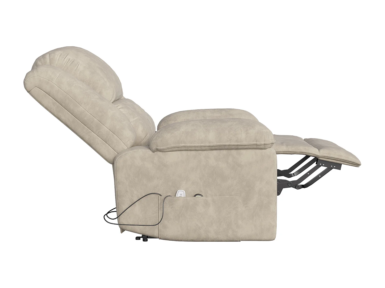 Fauteuil de Massage électrique, Fauteuil Relax avec 8 Zones de Massage Puissantes et 2 Points Chaleur, Repose-Pieds, Poches, Marron