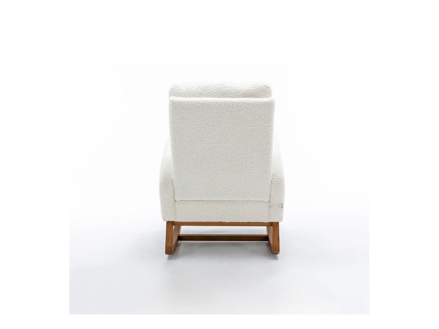 Fauteuil à bascule, Rembourrée, Pour bébé et enfant, Confortable, Avec poche latérale, Fauteuil de salon avec dossier haut, Blanc