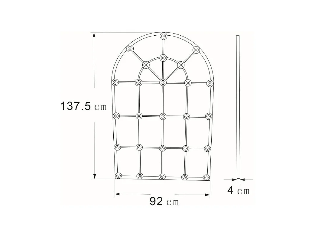 Miroir Grande Demeure noir 140 cm