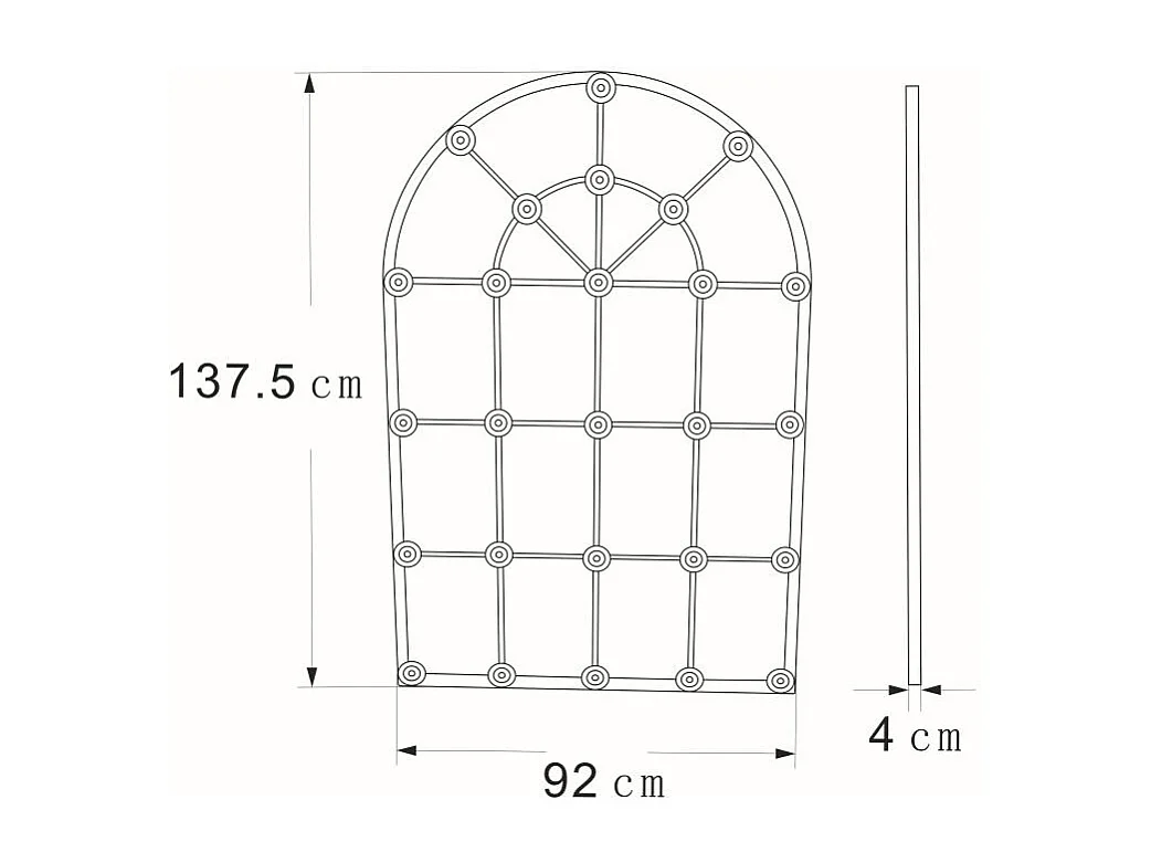 Miroir Grande Demeure noir 140 cm