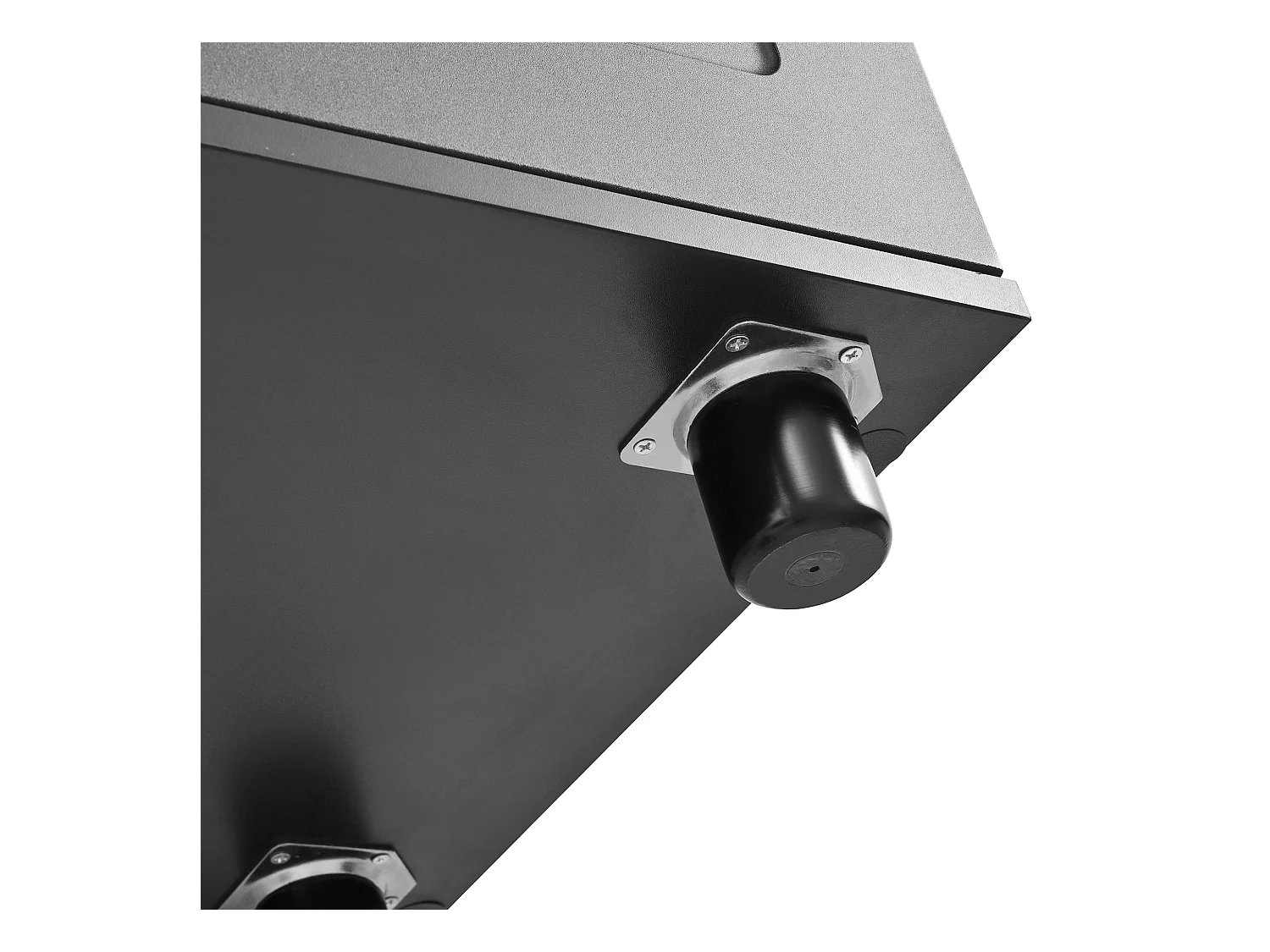 Buffet moderne 120x40x78.5cm - avec 3 portes - avec étagères réglables - motif en U - Noir