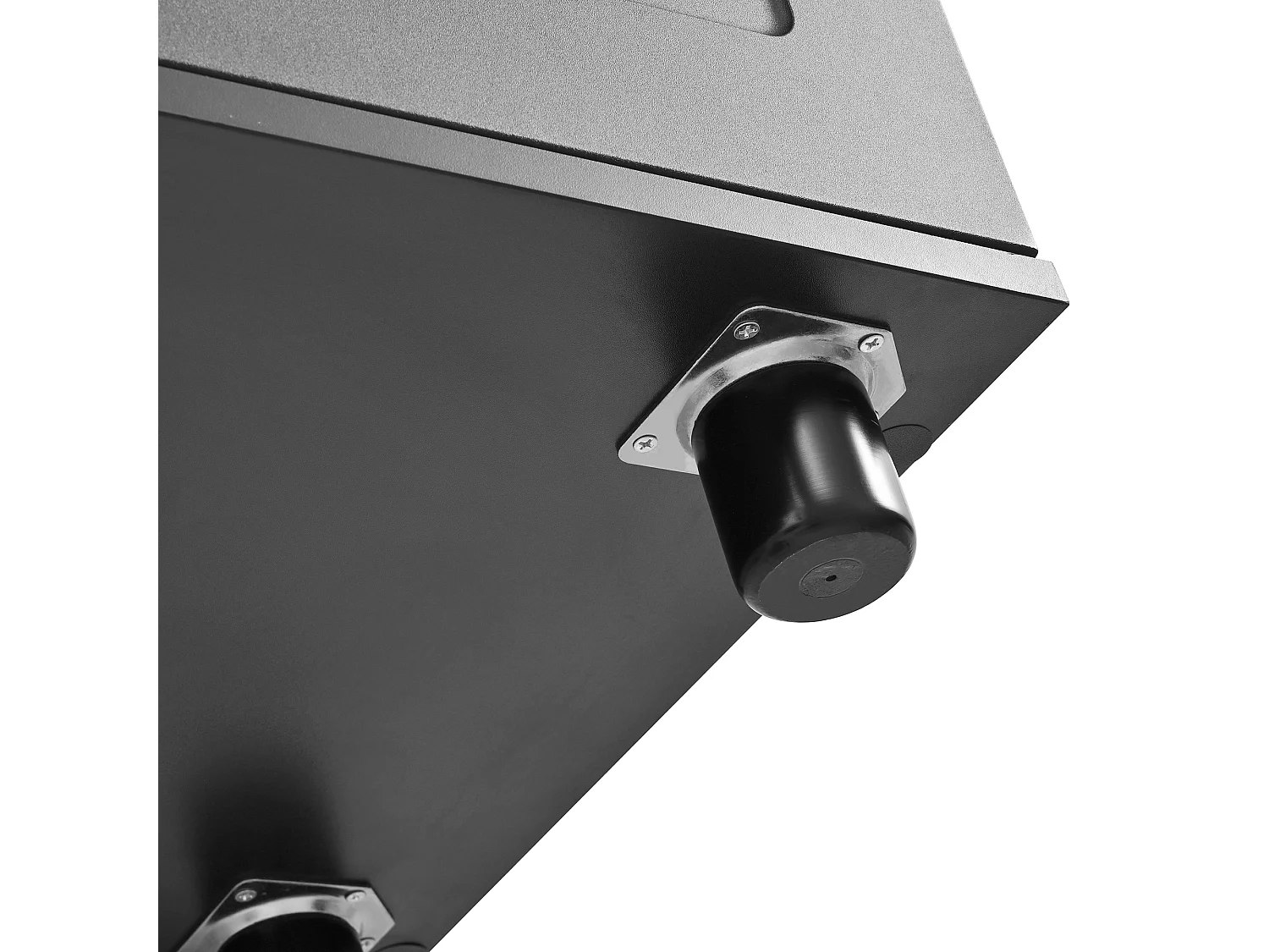 Buffet moderne 120x40x78.5cm - avec 3 portes - avec étagères réglables - motif en U - Noir