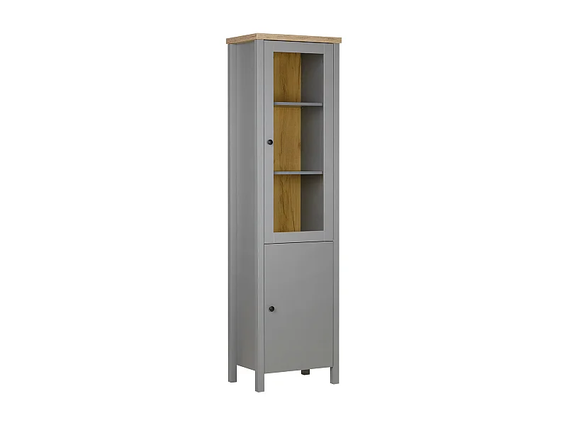 Schrank 55x200x38 cm grau