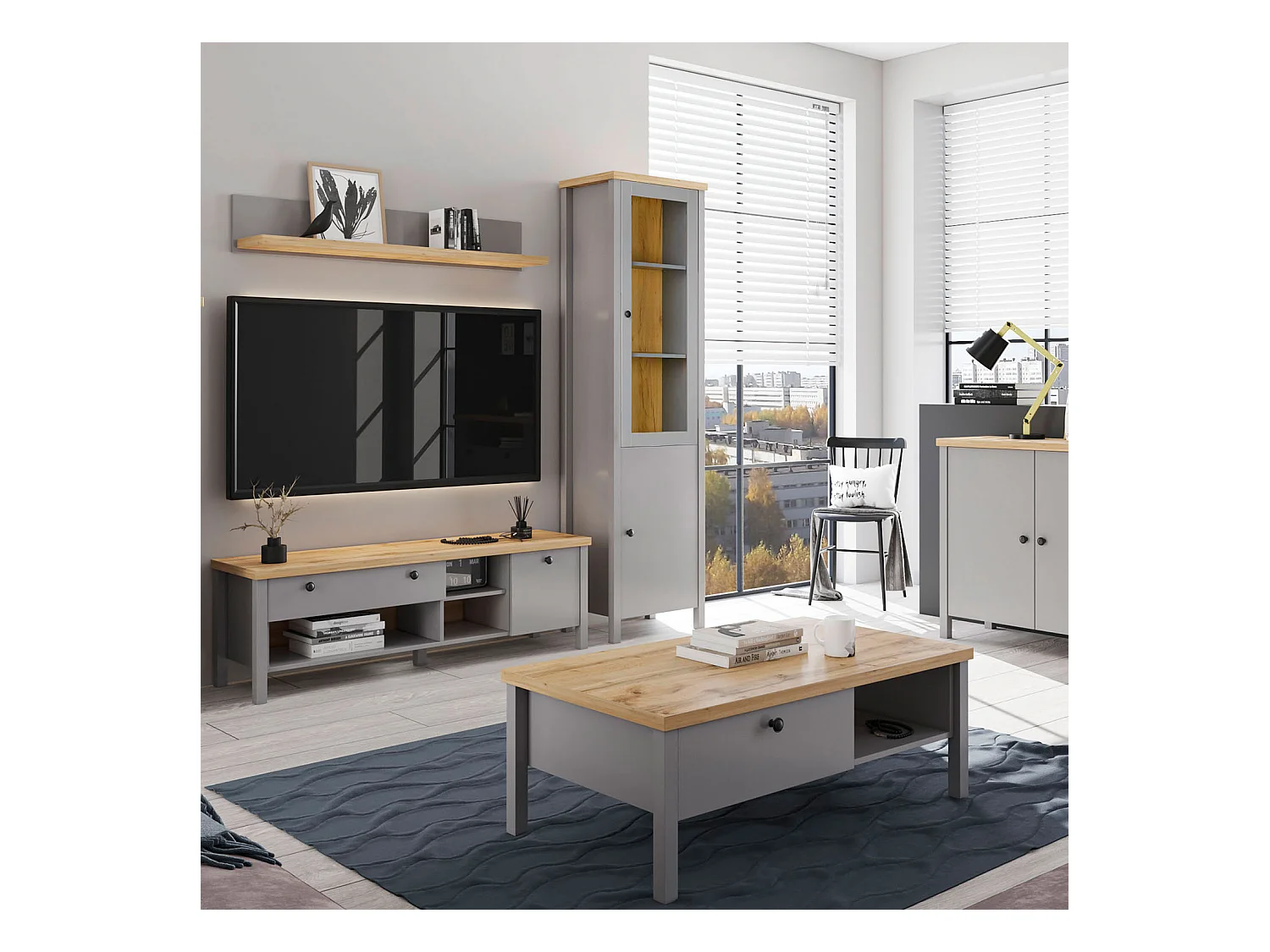 Armoire 55x200x38 cm gris