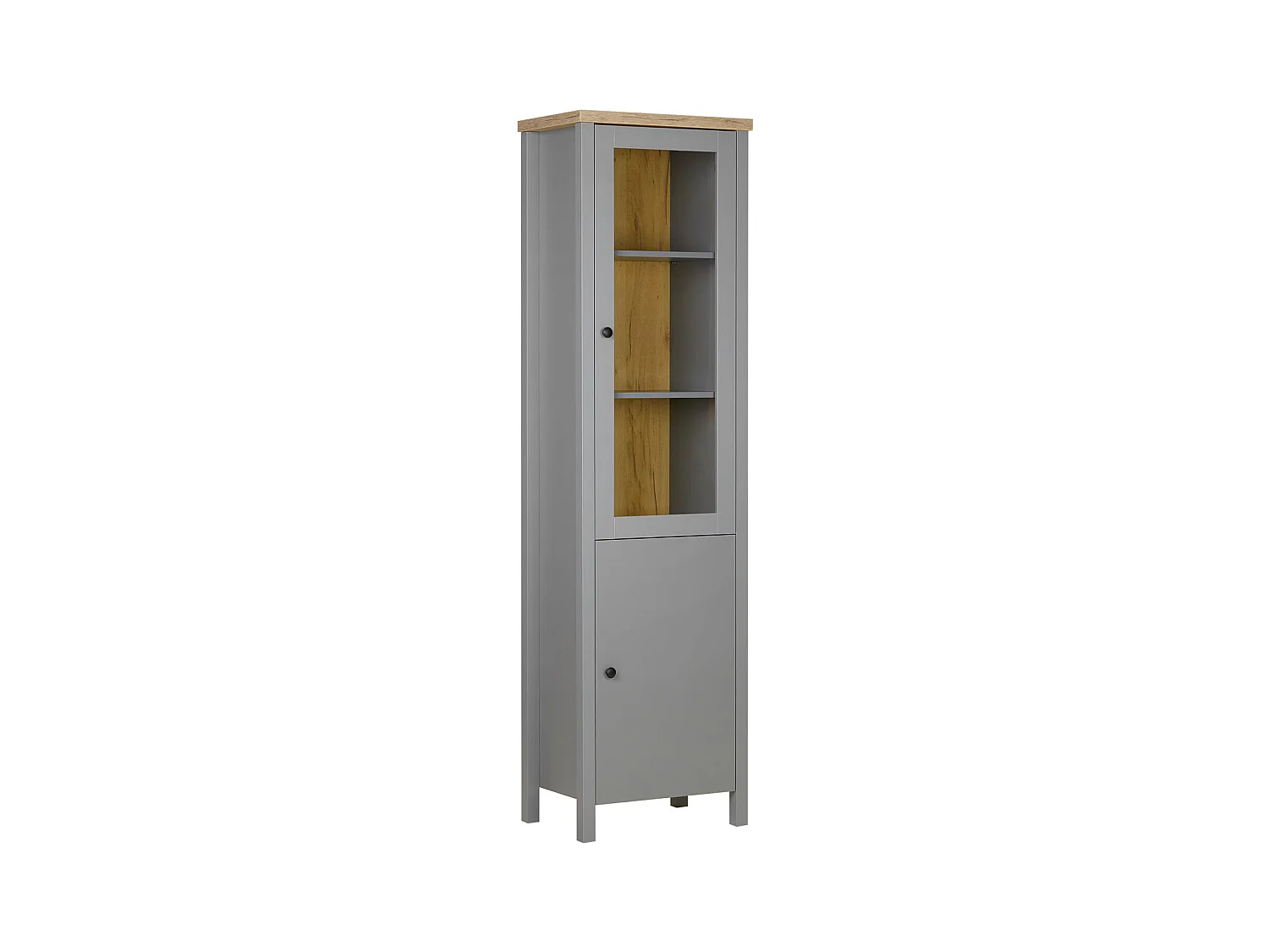 Schrank 55x200x38 cm grau