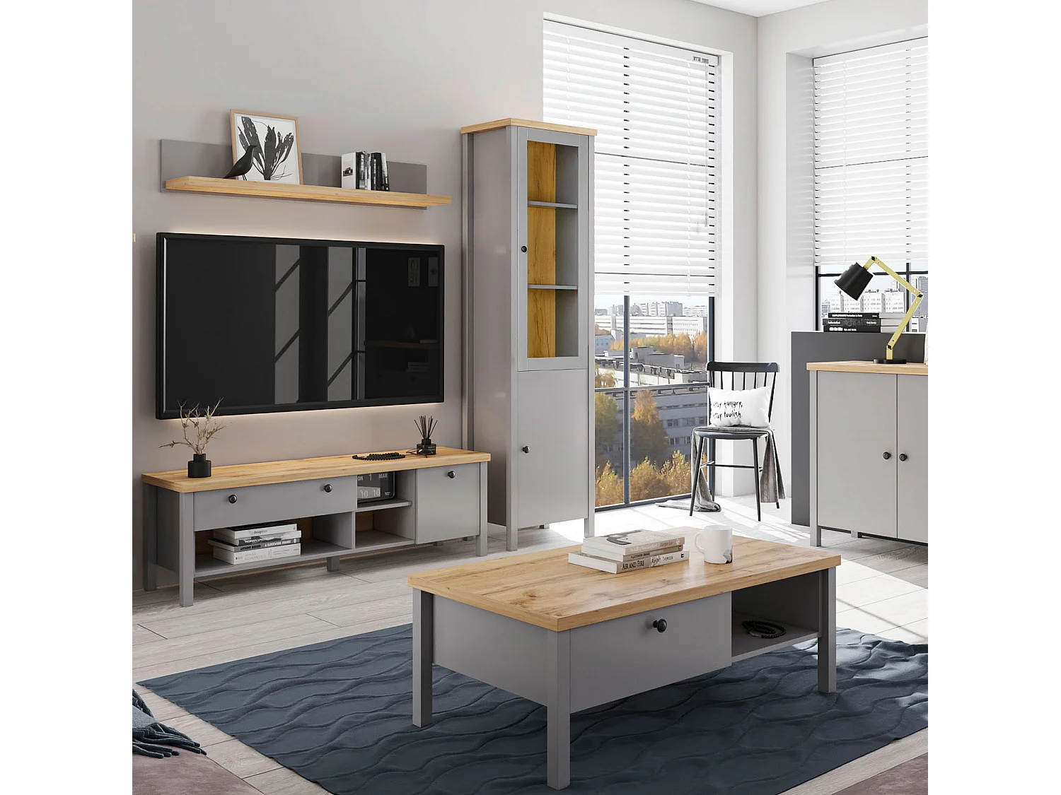 Armoire 55x200x38 cm gris