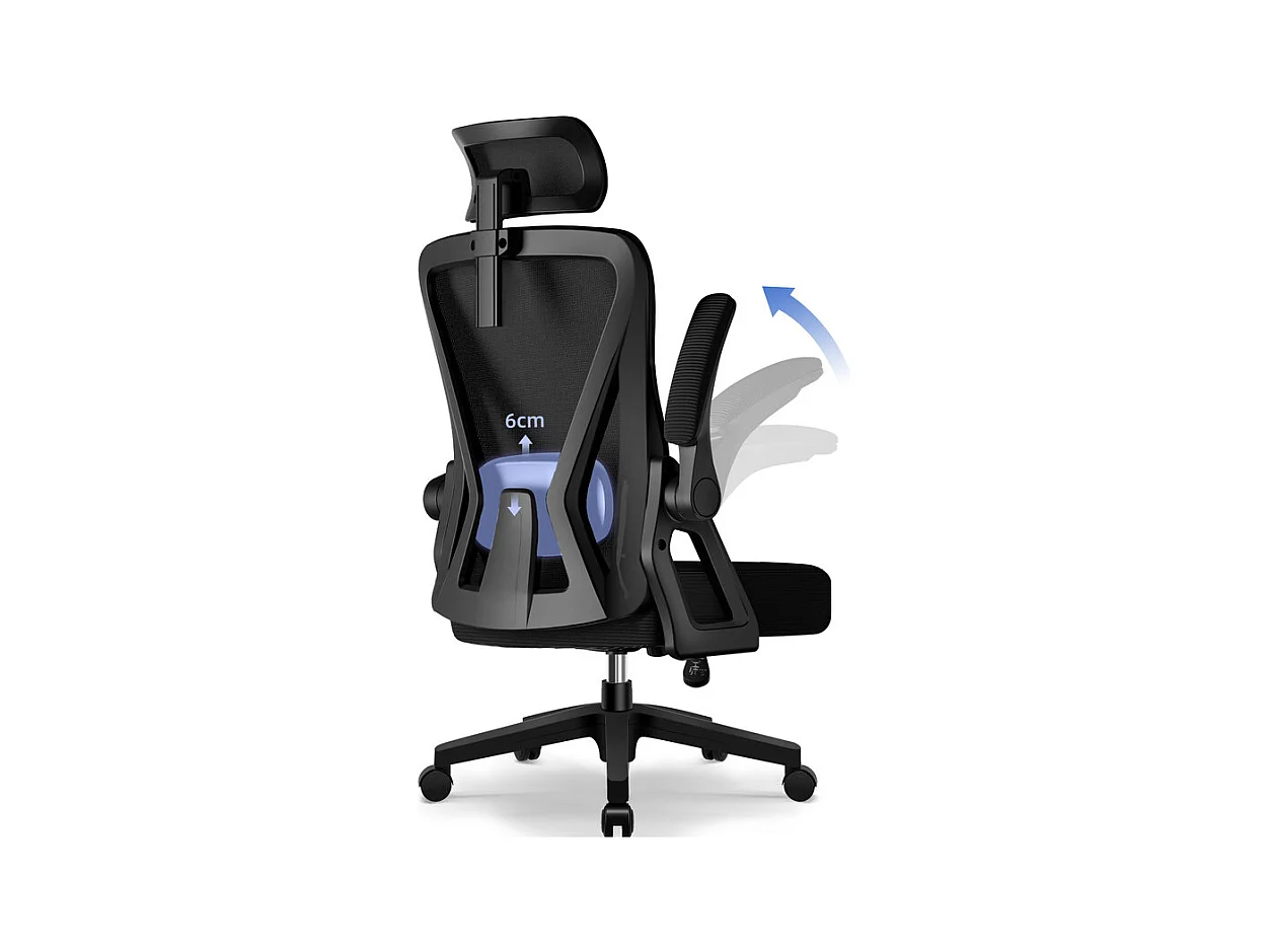 Chaise de bureau,Fauteuil de bureau,Capacité De Charge De 150 Kg,Accoudoirs réglables en hauteur Et Soutien Du Dossier Réglable