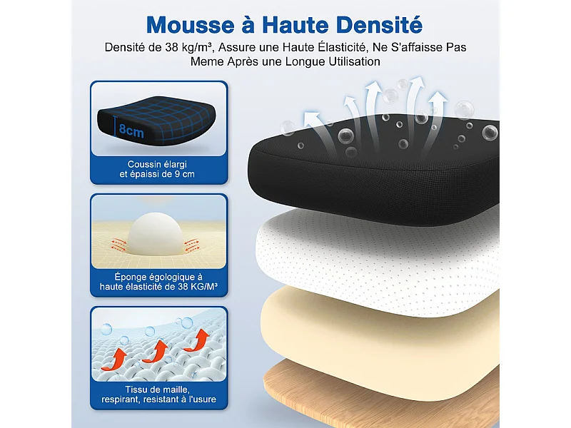 Chaise de bureau,Fauteuil de bureau,Capacité De Charge De 150 Kg,Accoudoirs réglables en hauteur Et Soutien Du Dossier Réglable