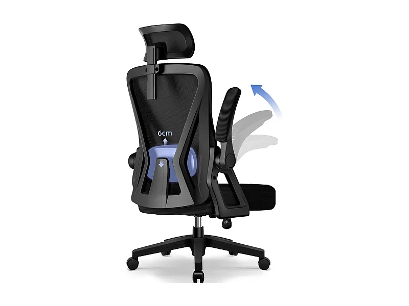 Chaise de bureau,Fauteuil de bureau,Capacité De Charge De 150 Kg,Accoudoirs réglables en hauteur Et Soutien Du Dossier Réglable