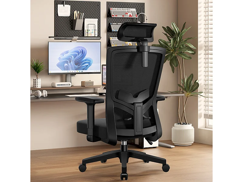 Chaise de bureau,Fauteuil de bureau,Capacité De Charge De 150 Kg,Accoudoirs réglables en hauteur Et Soutien Du Dossier Réglable