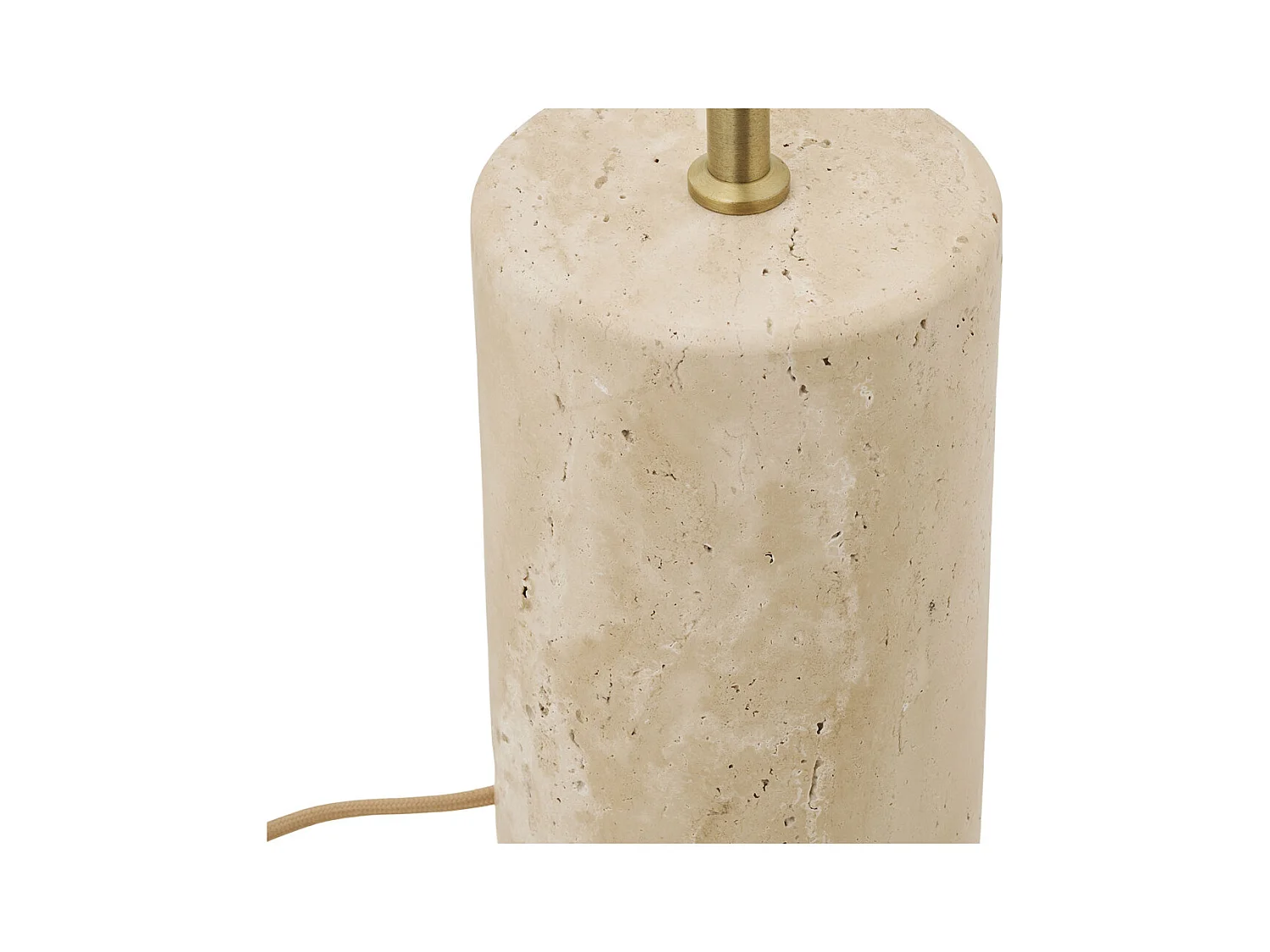 Sheffield - Lampadaire en marbre et métal H115cm - Beige