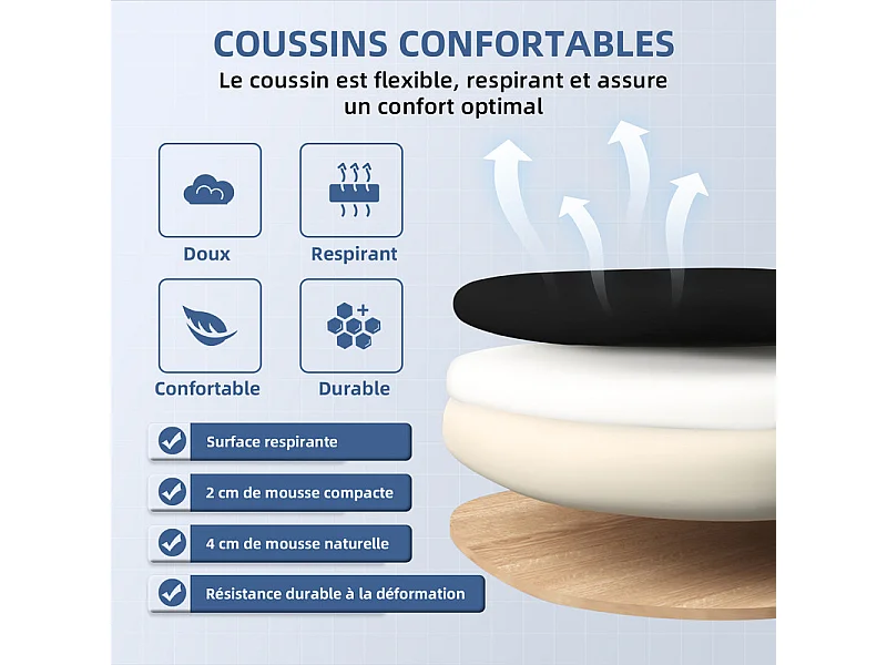 Chaise de bureau,Fauteuil de bureau,Accoudoirs Rabattables À 90°Et