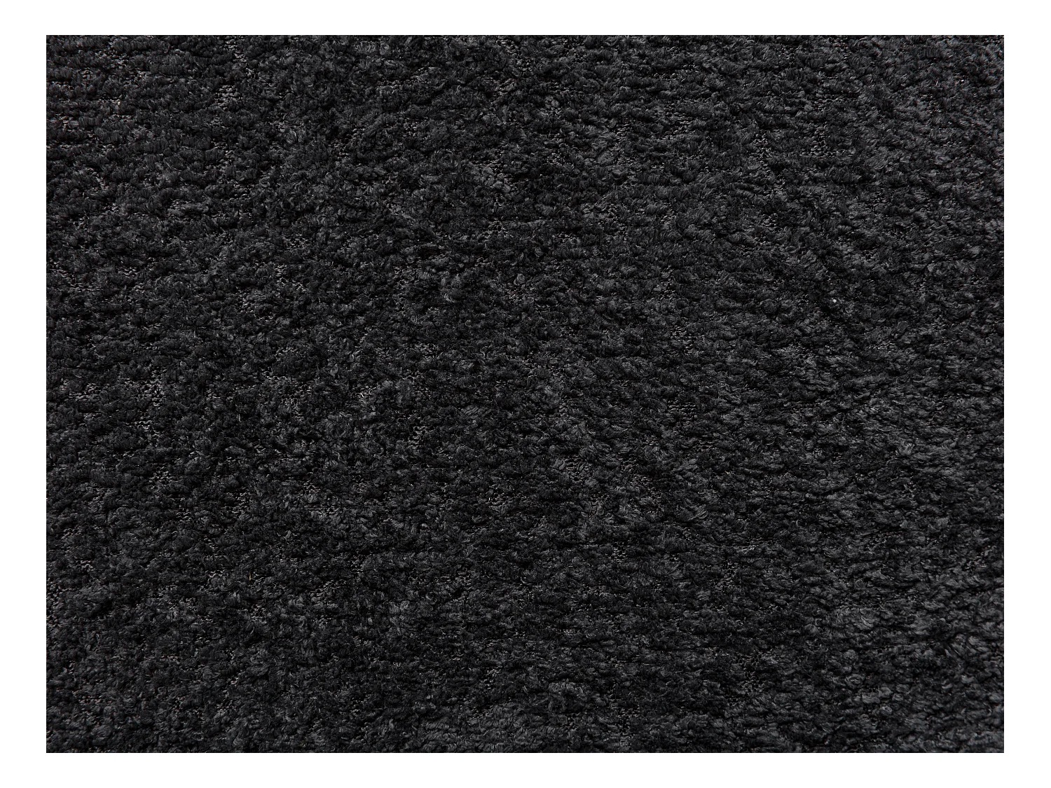 Lot de 6 chaises en tissu bouclette et bois d'hévéa - Noir - WILANA