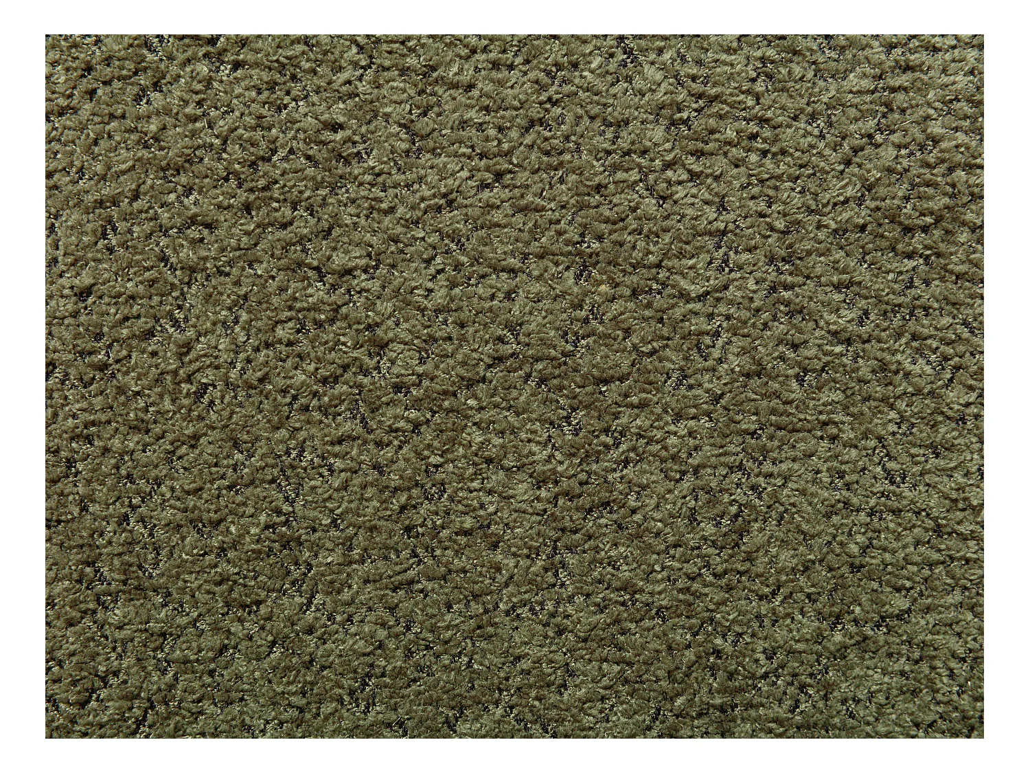 Lot de 6 chaises en tissu bouclette et bois d'hévéa noir - Kaki - WILANA