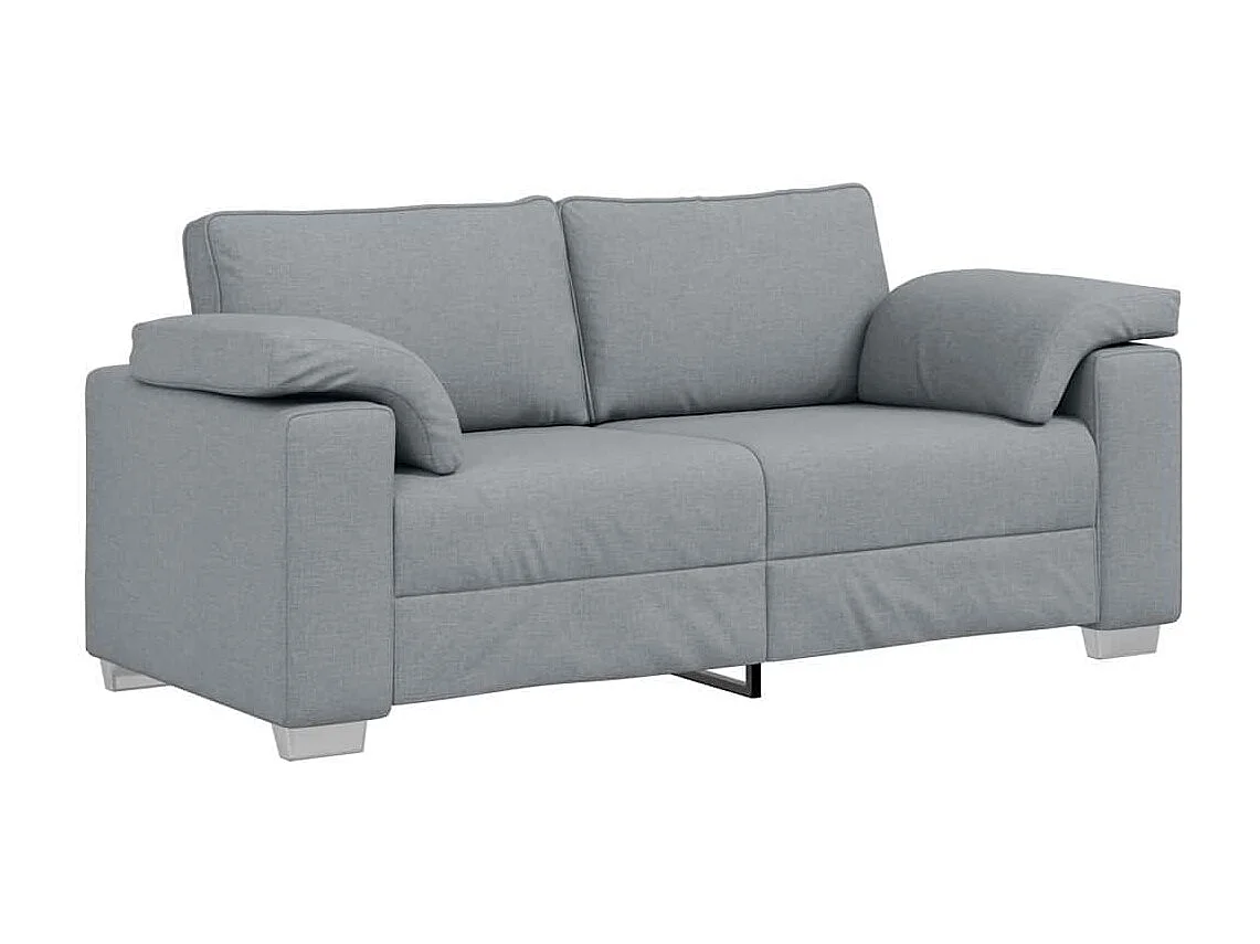 Canapé 2 places | Sofa pour Salon  avec coussin Gris clair 180x77x82 cm tissu